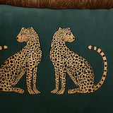Green Leopard Print Cushion Cover