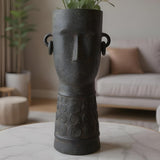 Face Design Ceramic Vase