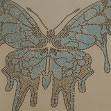Cream Cushion Cover with Butterfly Design