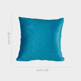 Teal Diamond-Textured Soft Cushion Cover