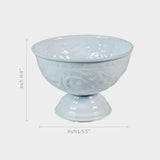 Set of 3 Decorative Metal Bowls – White, Turquoise & Pink