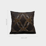 Gray Cushion Cover with Diamond Studded Pattern
