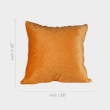 Orange Diamond-Textured Soft Cushion Cover