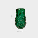 Wavy Green Glass Vase