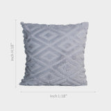 Gray Textured Diamond Cushion Cover