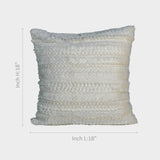 Soft Textured White Cushion Cover