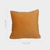 Mustard Yellow Pleated Soft Cushion Cover