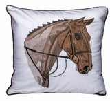 Brown Horse Head Cushion Cover