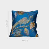 Blue Peacock Cushion Cover