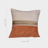 Two-Tone Cushion Cover in Ivory and Rust Orange