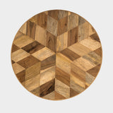 Wooden Top Side Table with MS Base