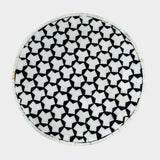 Resin Side Table with Geometric Design and Mild Steel Base