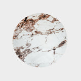 Round Marble Top Coffee Table with Metal Base