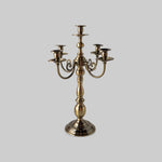 5-Arm Gold Candle Holder in European Style