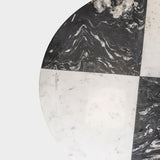 Marble Top Side Table with Metal Base