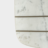 Marble Top Coffee Table with Wooden Base