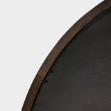 Round Wooden & Glass Top Side Coffee Table with MS Base