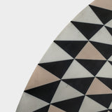 Round Resin Top Coffee Table with Metal Legs