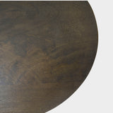 Oval Wooden Top Coffee Table with Metal Base
