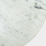 Round Marble Top Table with Metal Base