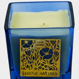 Aarom Block Jar Candle Blue.