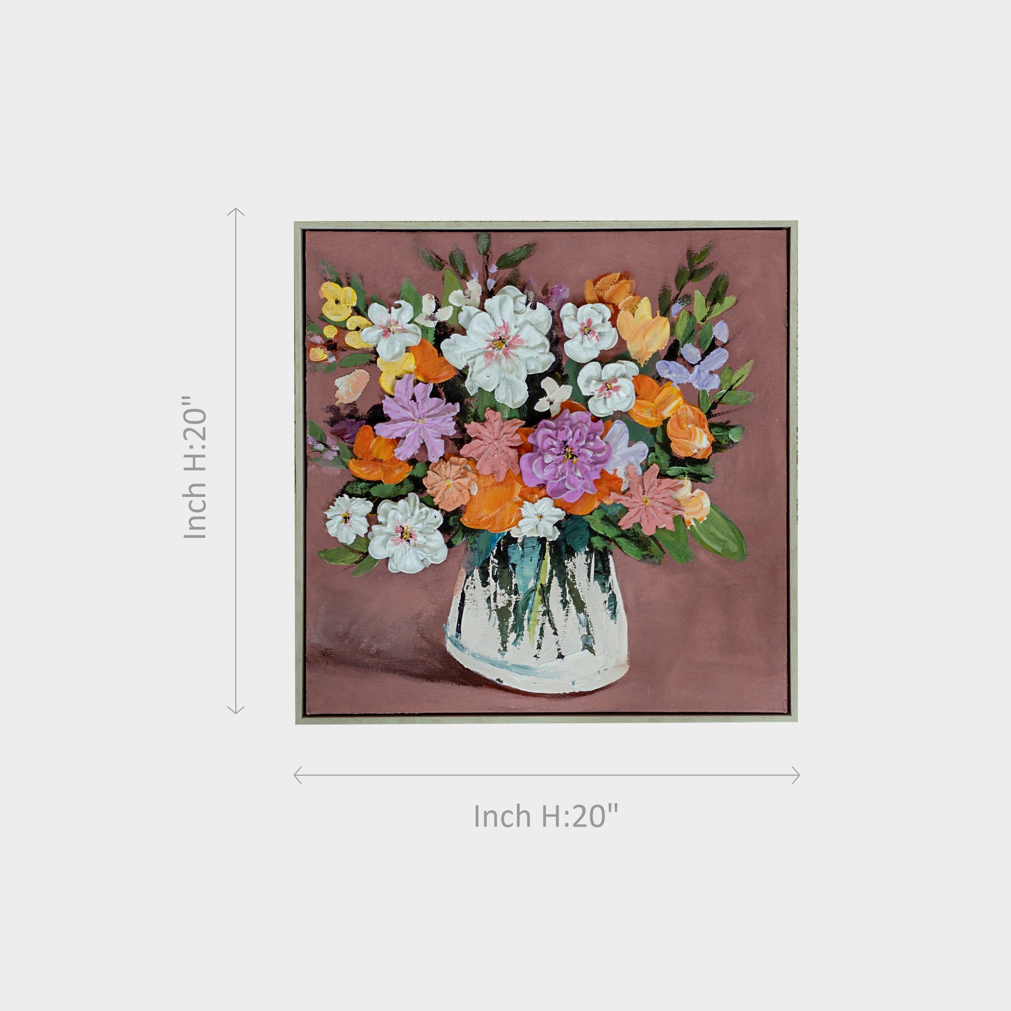 Acrylic Floral Wall Art with POP 3D Flowers.