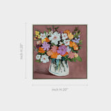 Acrylic Floral Wall Art with POP 3D Flowers.