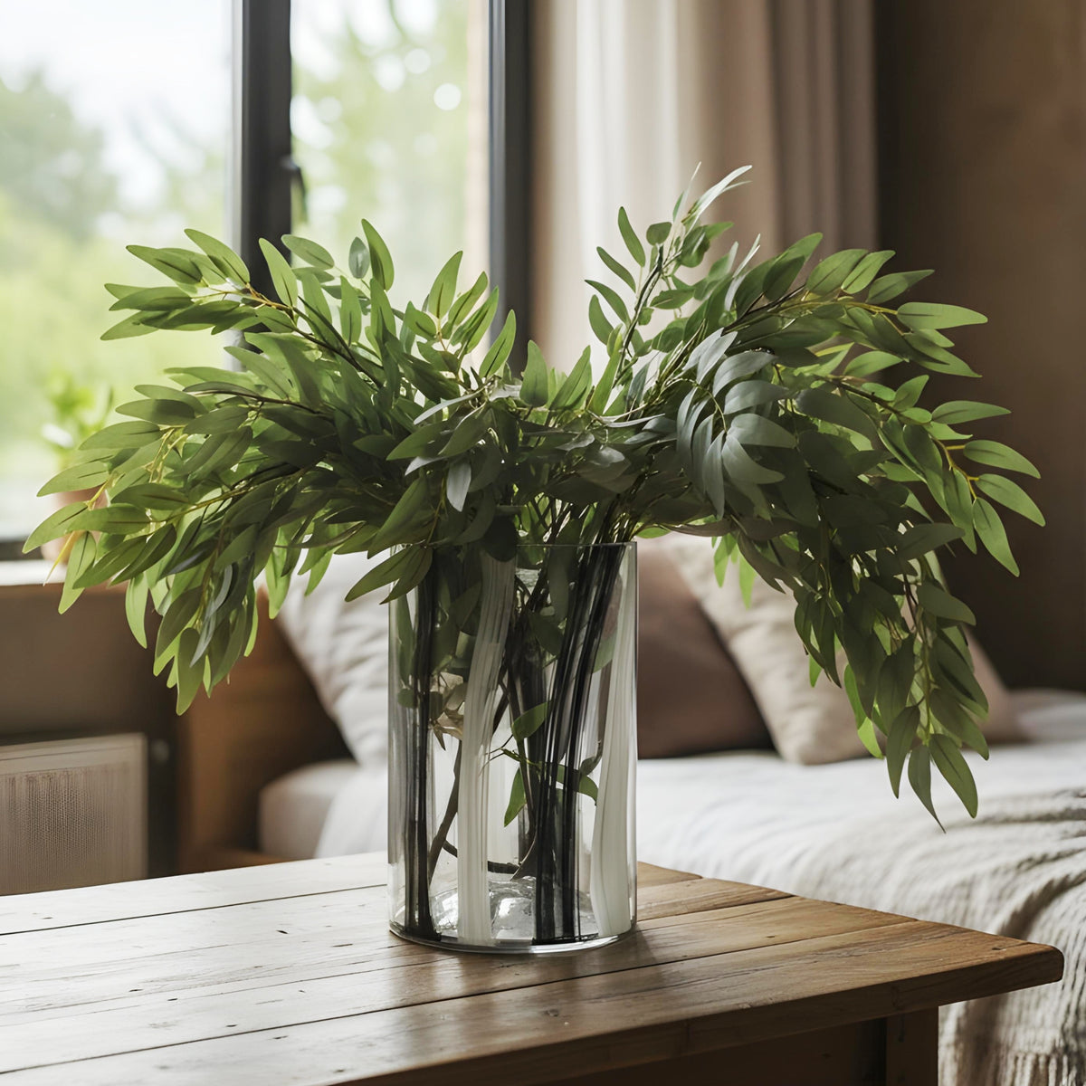 Artificial Green Leaf Stems 