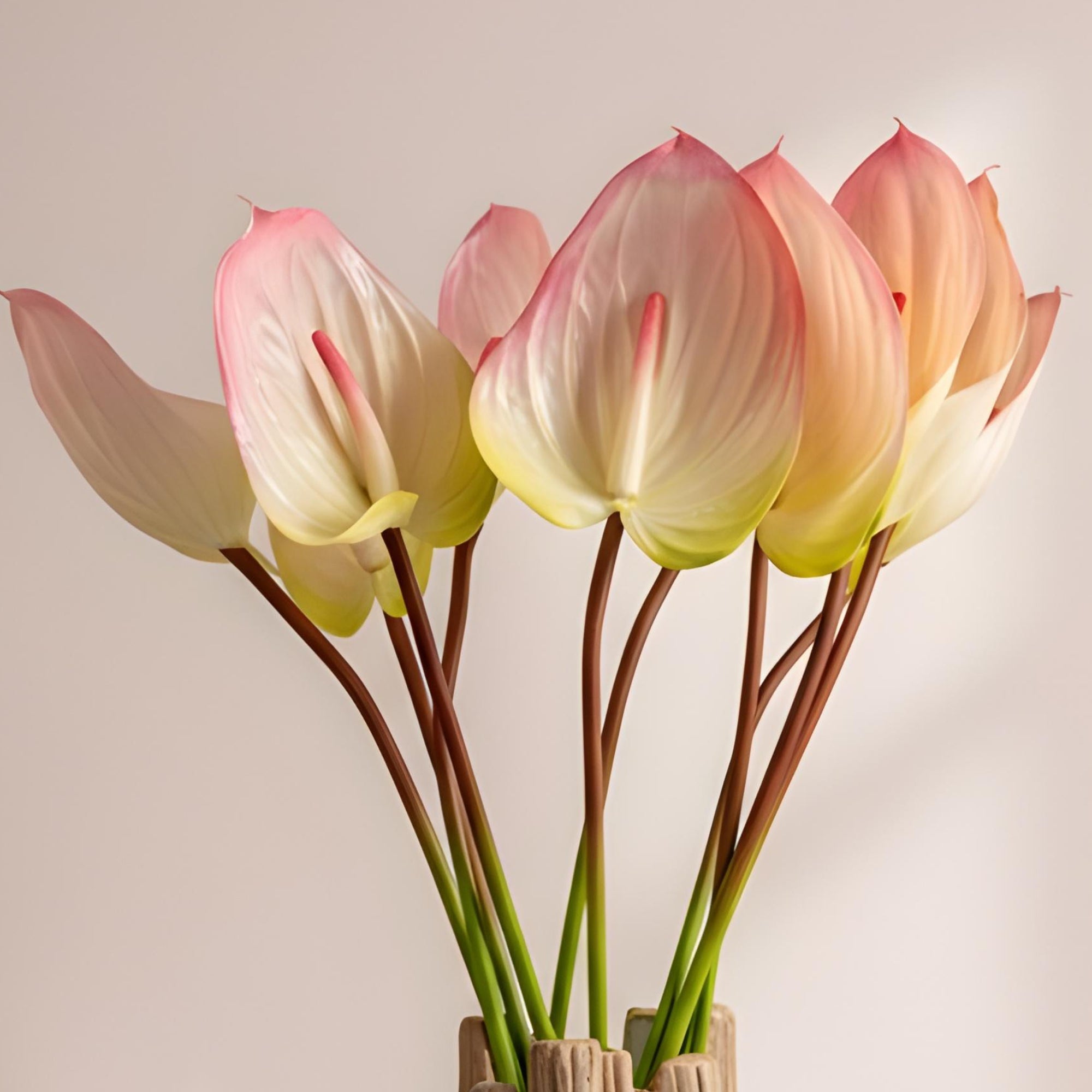 Artificial Pink Anthurium Flower Stick