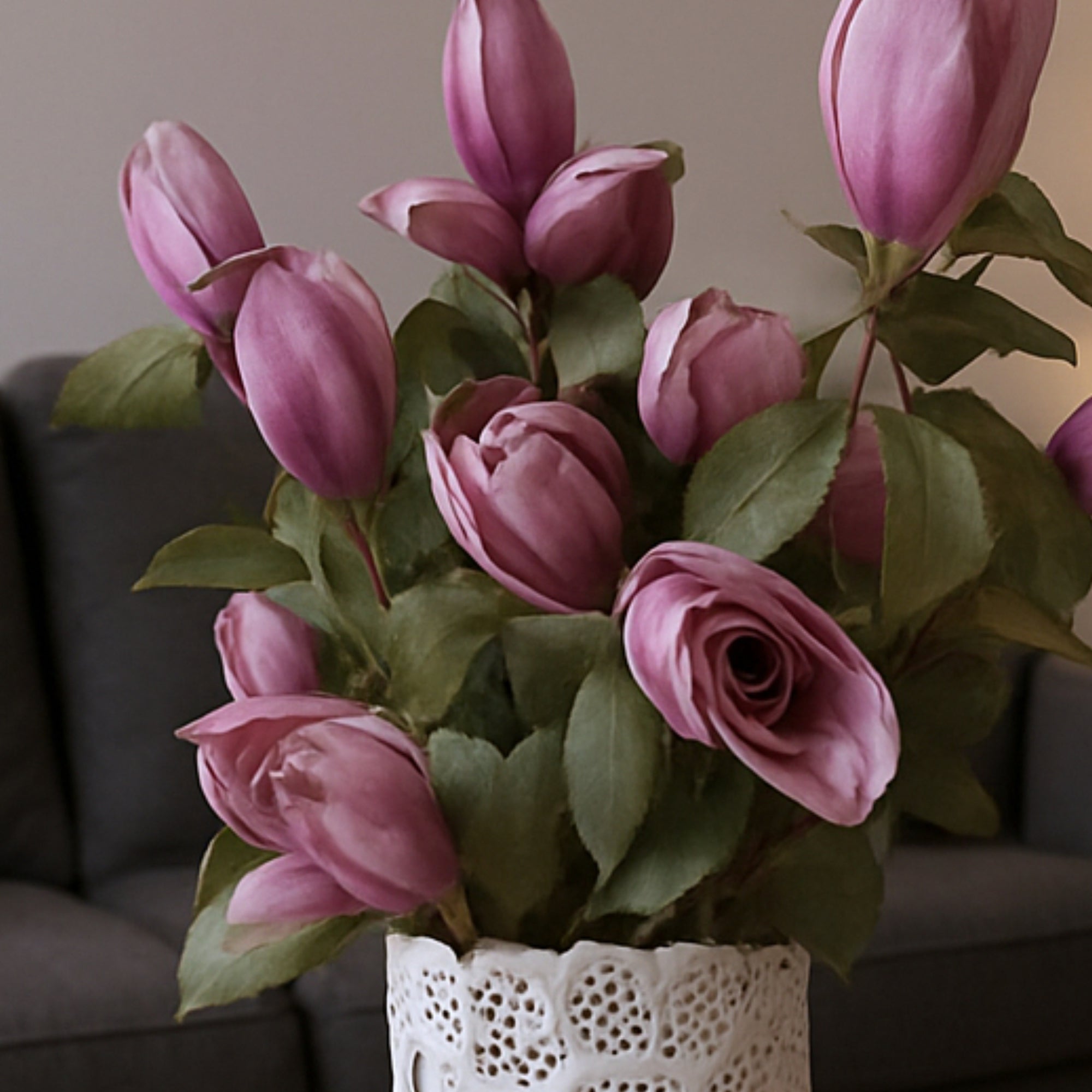 Artificial Pink Magnolia Flower.
