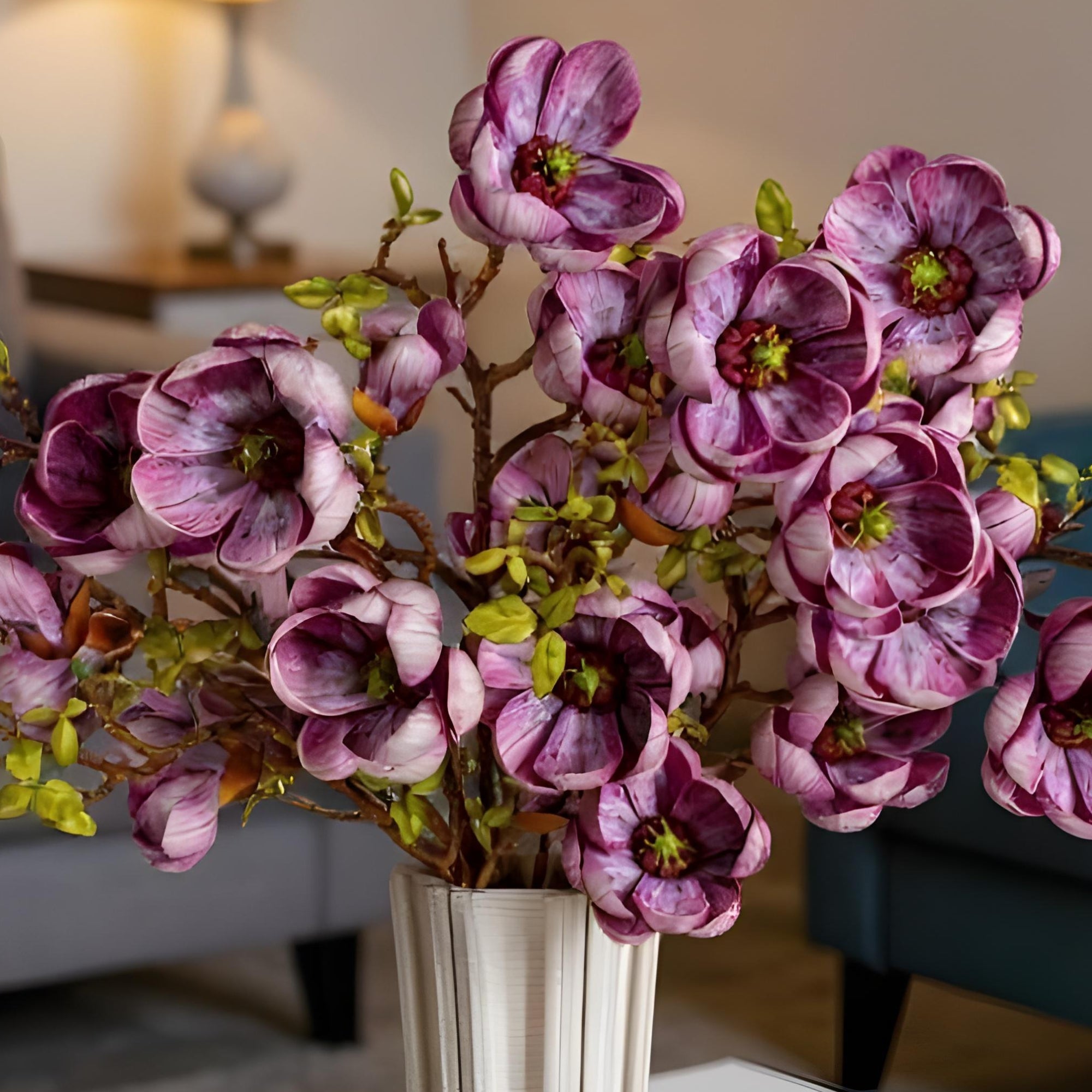 Artificial Pink Magnolia Flowers.