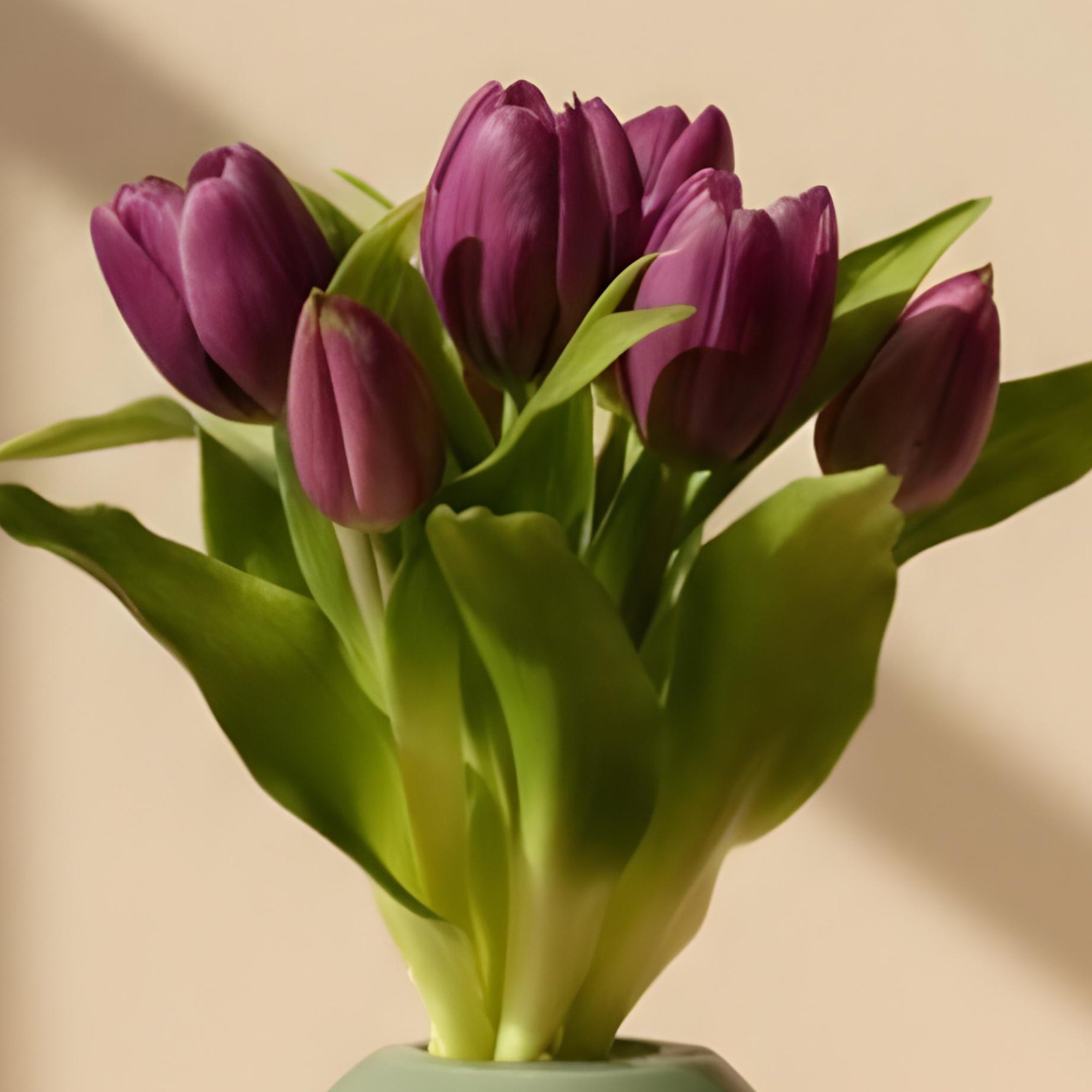 Artificial Purple Tulip Flowers Bunch.