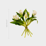 Artificial White Tulip flowers Bunch.