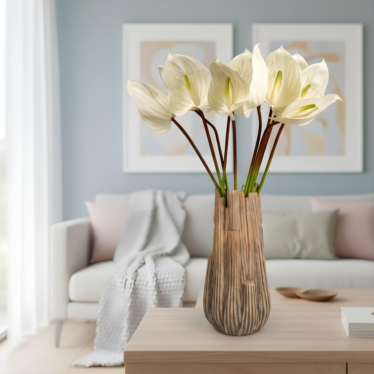 Artificial white Anthurium Flower 