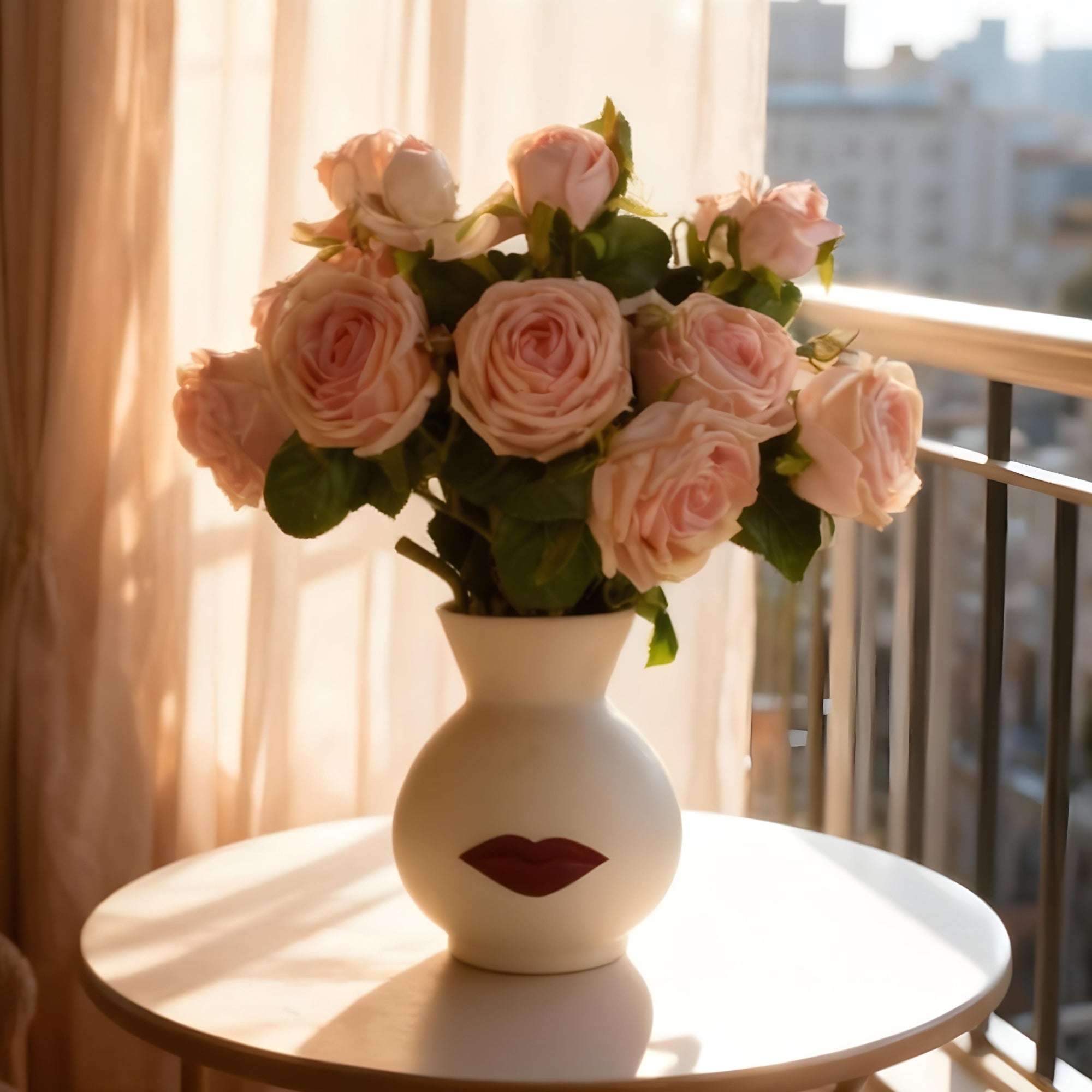 Baby Pink Artificial Rose Flowers with Realistic Look