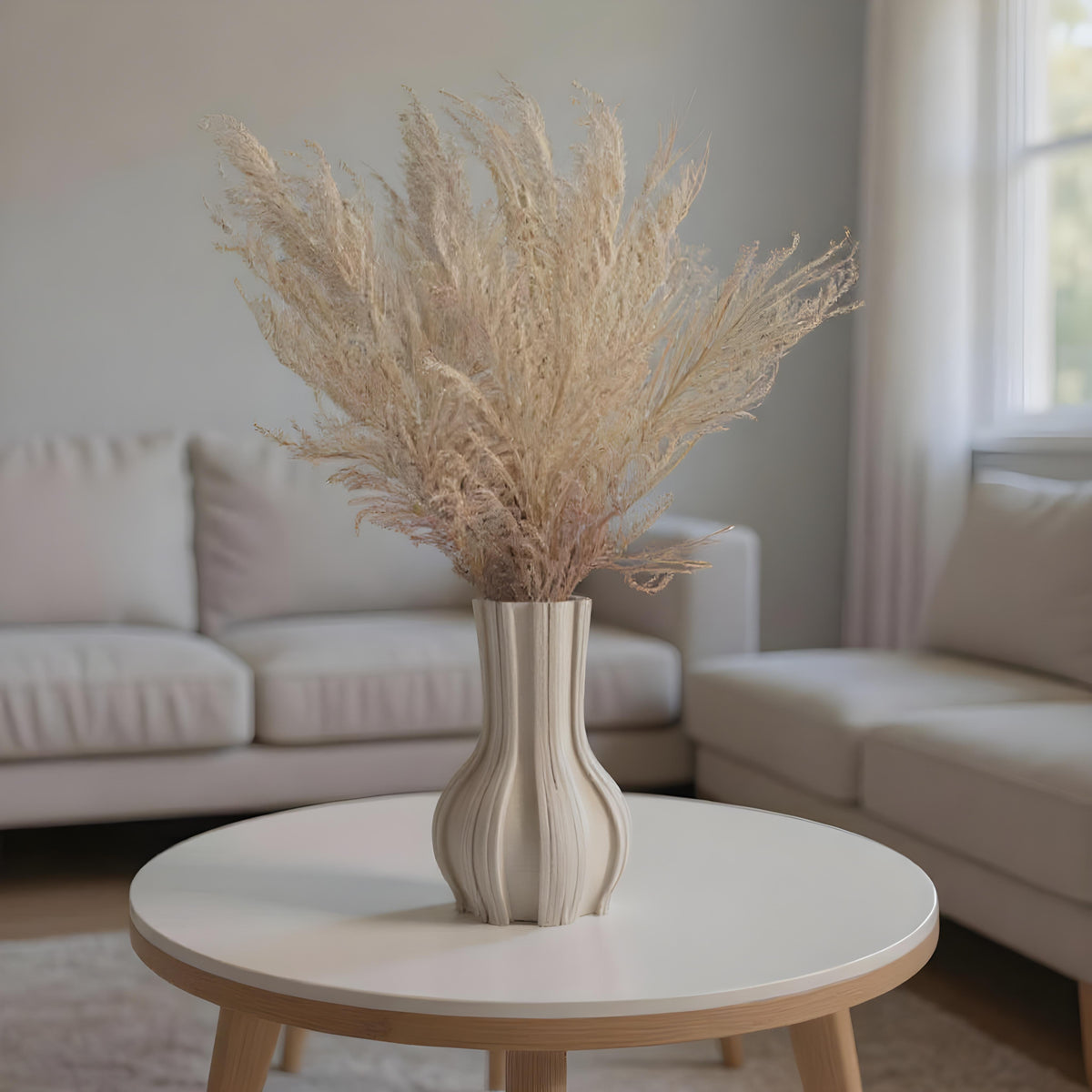 Beige Pampas Grass flowers