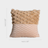  Beige Pineapple Grid Turtle Pattern 3D Soft Plush Cushion Cover