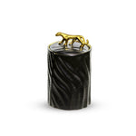 Big Gold and Black Ceramic Tiger Jar