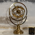 Big Golden Metal Armillary Sphere Decor.