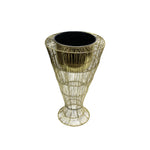 Big Golden Pot with Wired Basket Planter Set of 2.