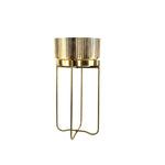 Big Metal Fluted Planter