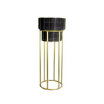 Big Round Cane Planters with Gold Metal Stand