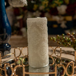 Big Sparkle Glitter White Pillar Candle