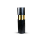 Big Standing Urn with blend of black and gold metal.