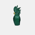 Big green parrot statue