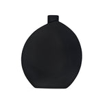 Black Ceramic Oval Vase