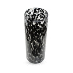 Black Leopard Pattern Cylinder Glass Vase