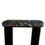 Black Marble Top Console Table 