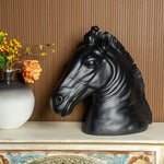  Black Resin Horse Head Statue Sculpture