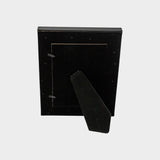 Black Wooden Photo Frame with Mirror-Finish Border.